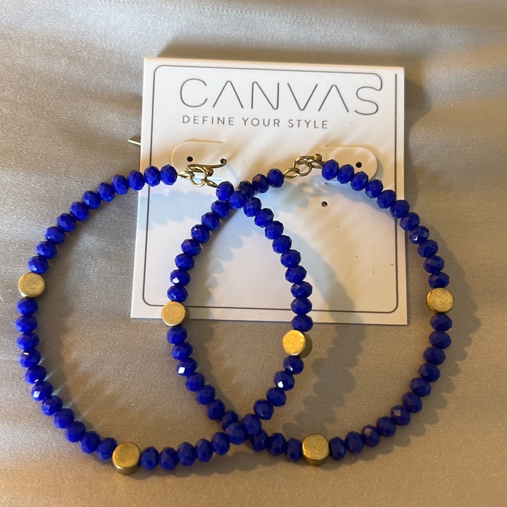 Blue and Gold Hoops